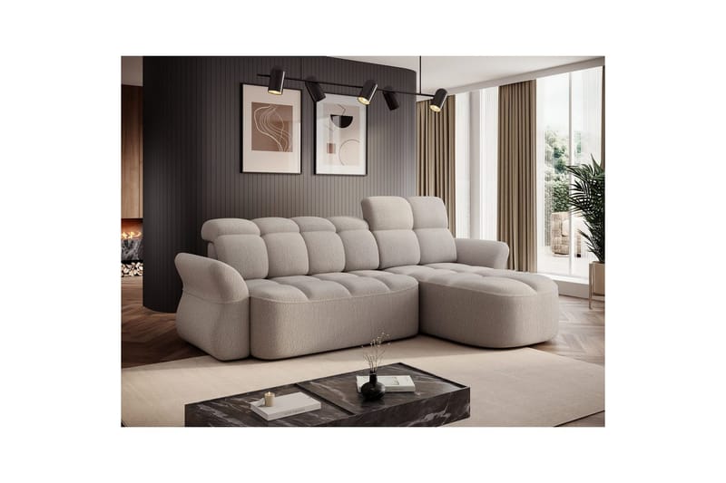 Sektionssofa Eltap Beneth 301x115x185 cm - Royal 18, Beige, Højre - Møbler - Sofaer - Sovesofaer