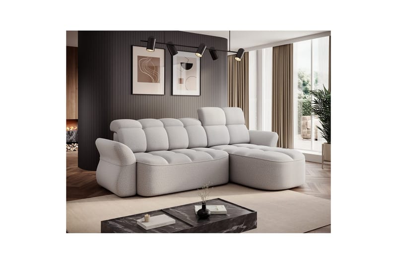 Sektionssofa Eltap Beneth 301x115x185 cm - Space 03, Lysegrå, Højre - Møbler - Sofaer - Sovesofaer