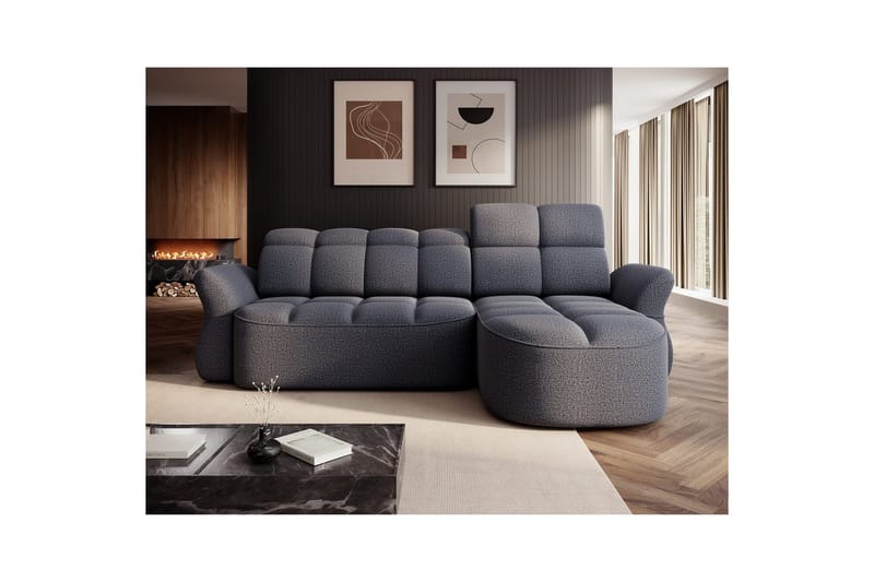 Sektionssofa Eltap Beneth 301x115x185 cm - Space 40, Blå, Højre - Møbler - Sofaer - Sovesofaer