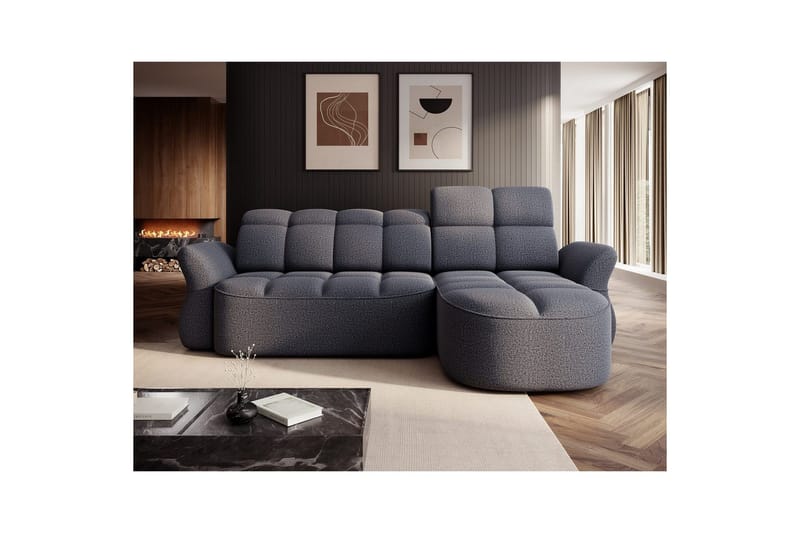 Sektionssofa Eltap Beneth 301x115x185 cm - Space 40, Blå, Højre - Møbler - Sofaer - Sovesofaer