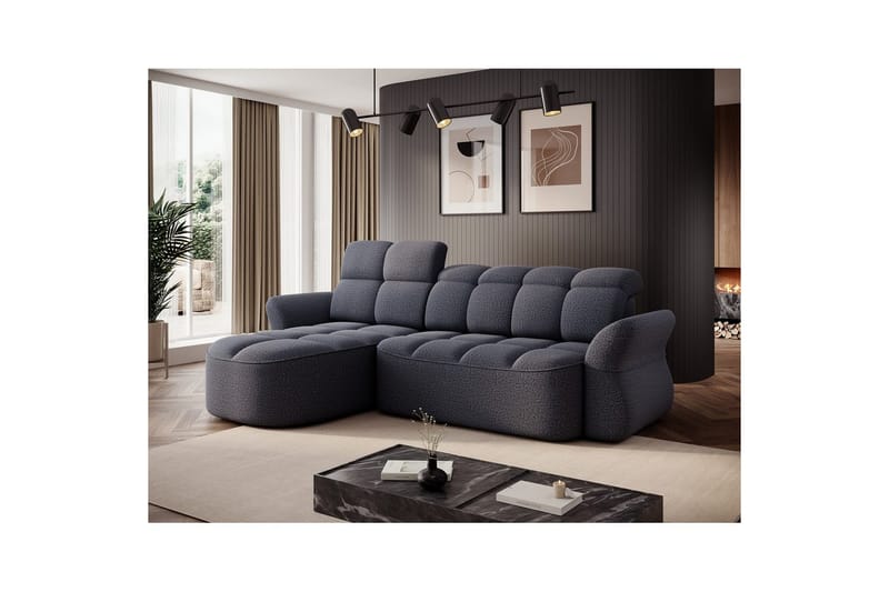 Sektionssofa Eltap Beneth 301x115x185 cm - Space 40, Blå, Venstre - Møbler - Sofaer - Sovesofaer