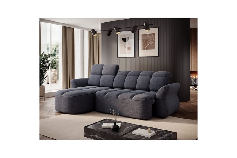 Sektionssofa Eltap Beneth 301x115x185 cm - Space 40, Blå, Venstre - Møbler - Sofaer - Sovesofaer