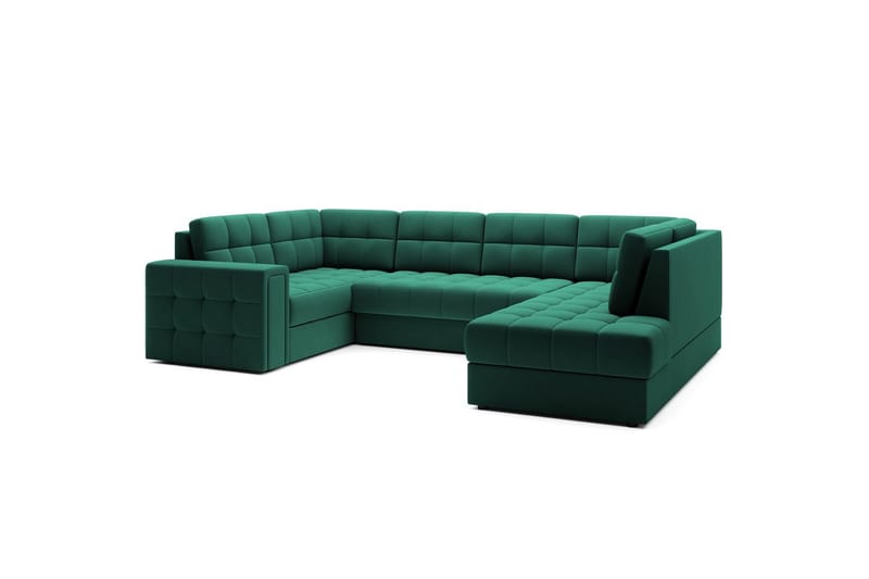 Sektionssofa Eltap Blewett 299x198x82 cm - Lukso 35, Grøn, Højre - Møbler - Sofaer - Sovesofaer