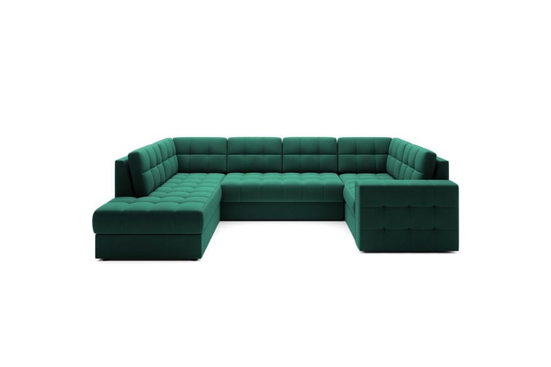 Sektionssofa Eltap Blewett 299x198x82 cm, Lukso 35, Grøn, Venstre