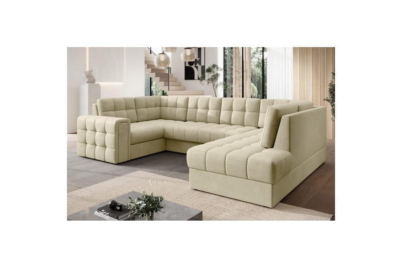 Sektionssofa Eltap Blewett 299x198x82 cm - Monolith 04, Beige, Højre - Møbler - Sofaer - Sovesofaer