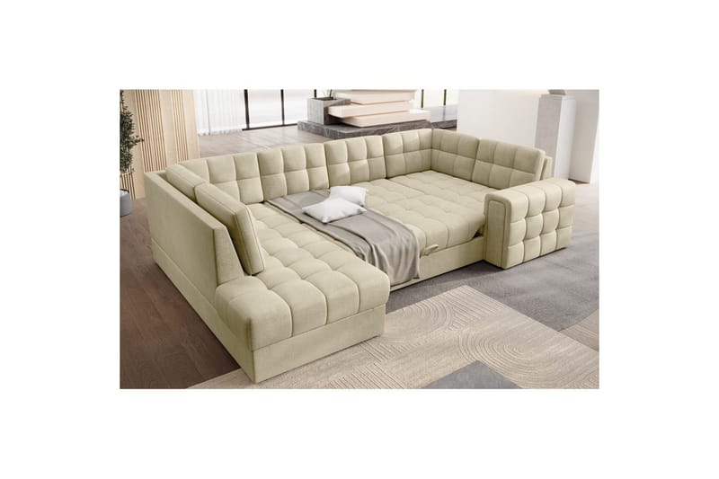 Sektionssofa Eltap Blewett 299x198x82 cm - Monolith 04, Beige, Venstre - Møbler - Sofaer - Sovesofaer