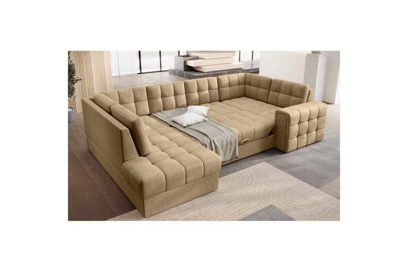 Sektionssofa Eltap Blewett 299x198x82 cm - Monolith 09, Mørk Beige, Venstre - Møbler - Sofaer - Sovesofaer