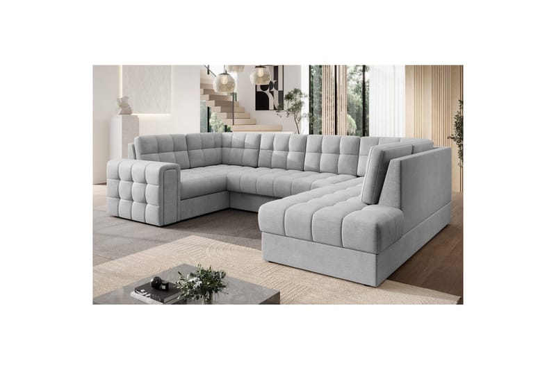 Sektionssofa Eltap Blewett 299x198x82 cm - Monolith 84, Lys Grå, Højre - Møbler - Sofaer - Sovesofaer