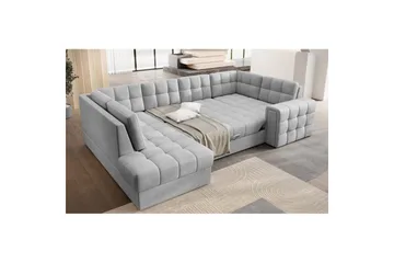 Sektionssofa Eltap Blewett 299x198x82 cm - Monolith 84, Lys Grå, Venstre - Møbler - Sofaer - Sovesofaer