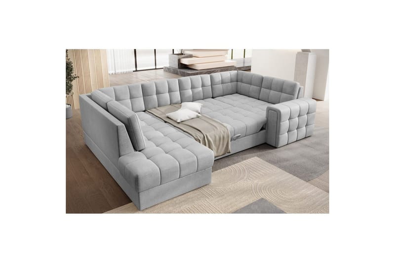 Sektionssofa Eltap Blewett 299x198x82 cm - Monolith 84, Lys Grå, Venstre - Møbler - Sofaer - Sovesofaer