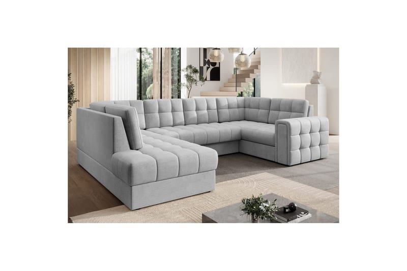 Sektionssofa Eltap Blewett 299x198x82 cm - Monolith 84, Lys Grå, Venstre - Møbler - Sofaer - Sovesofaer