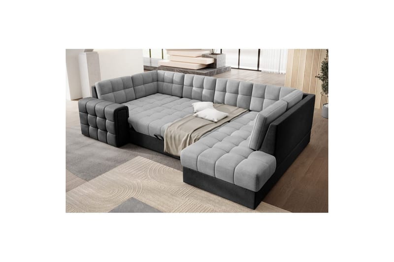 Sektionssofa Eltap Blewett 299x198x82 cm - Monolith 84, Monolith 97, Lys Grå, Mørk Grå, Højre - Møbler - Sofaer - Sovesofaer