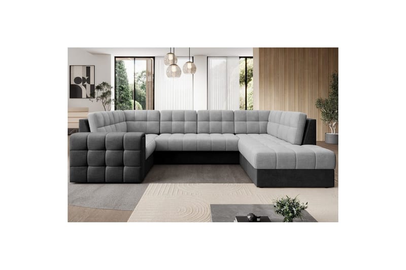 Sektionssofa Eltap Blewett 299x198x82 cm - Monolith 84, Monolith 97, Lys Grå, Mørk Grå, Højre - Møbler - Sofaer - Sovesofaer