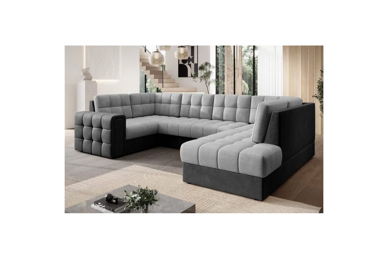 Sektionssofa Eltap Blewett 299x198x82 cm - Monolith 84, Monolith 97, Lys Grå, Mørk Grå, Højre - Møbler - Sofaer - Sovesofaer