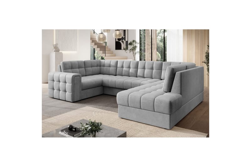 Sektionssofa Eltap Blewett 299x198x82 cm - Monolith 85, Grå, Højre - Møbler - Sofaer - Sovesofaer