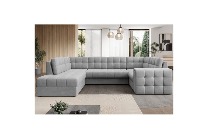 Sektionssofa Eltap Blewett 299x198x82 cm - Monolith 85, Grå, Venstre - Møbler - Sofaer - Sovesofaer