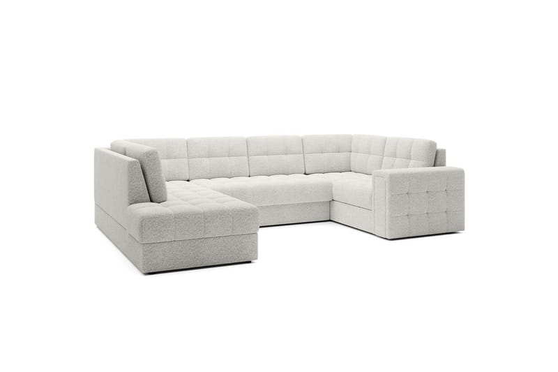 Sektionssofa Eltap Blewett 299x198x82 cm - Royal 01, Hvid, Venstre - Møbler - Sofaer - Sovesofaer