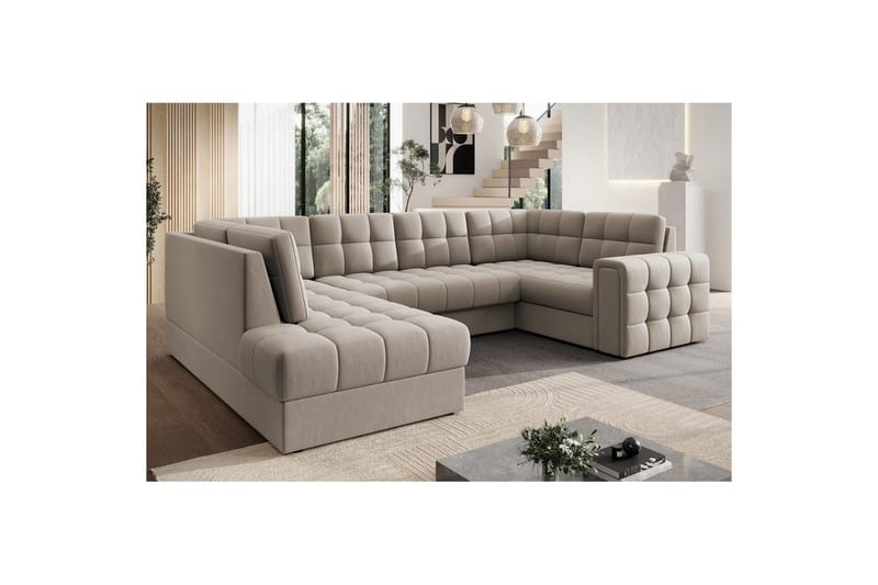 Sektionssofa Eltap Blewett 299x198x82 cm - Sola 18, Beige, Venstre - Møbler - Sofaer - Sovesofaer