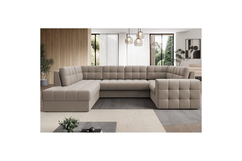 Sektionssofa Eltap Blewett 299x198x82 cm - Sola 18, Beige, Venstre - Møbler - Sofaer - Sovesofaer