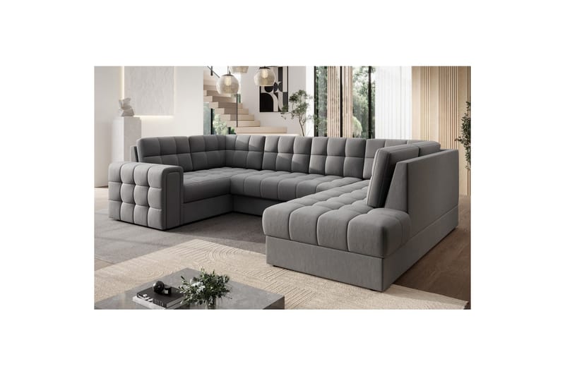 Sektionssofa Eltap Blewett 299x198x82 cm - Sola 4, Grå, Højre - Møbler - Sofaer - Sovesofaer