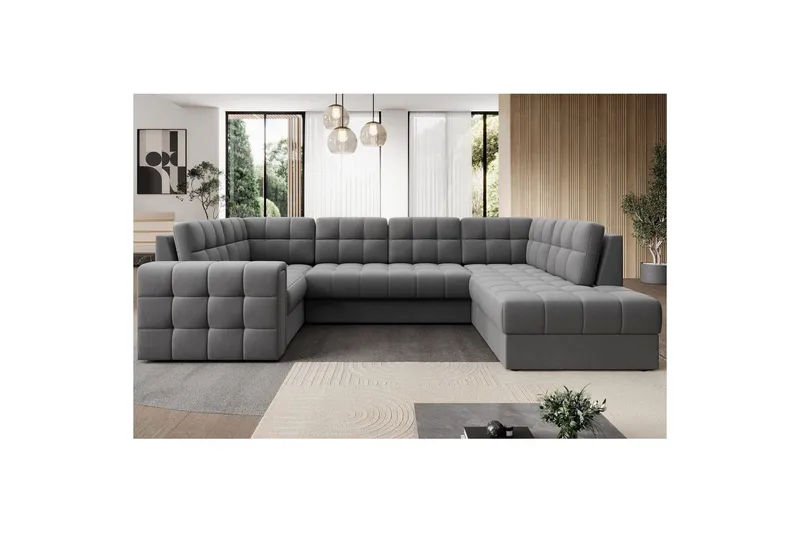 Sektionssofa Eltap Blewett 299x198x82 cm - Sola 4, Grå, Højre - Møbler - Sofaer - Sovesofaer