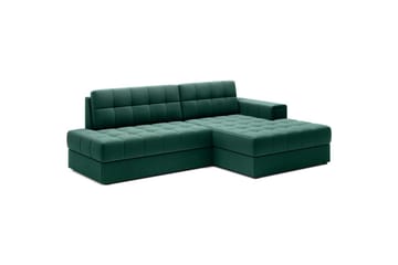 Sektionssofa Eltap Blezalt 240x150x82 cm - Lukso 35, Grøn, Højre - Møbler - Sofaer - Sovesofaer