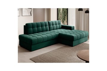 Sektionssofa Eltap Blezalt 240x150x82 cm - Lukso 35, Grøn, Højre - Møbler - Sofaer - Sovesofaer