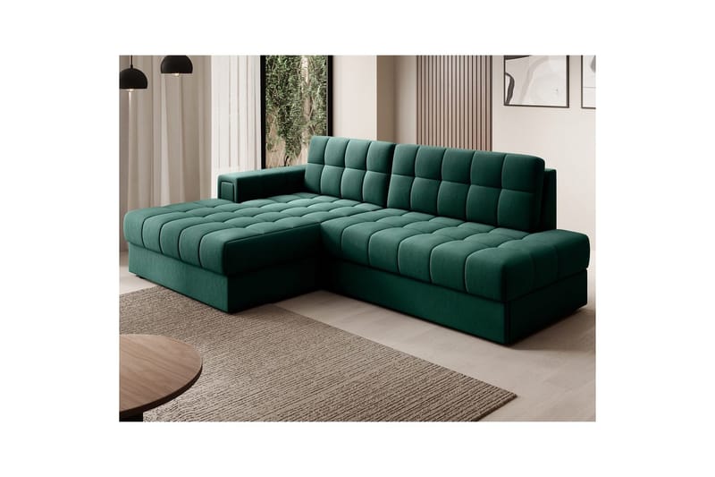 Sektionssofa Eltap Blezalt 240x150x82 cm - Lukso 35, Grøn, Venstre - Møbler - Sofaer - Sovesofaer