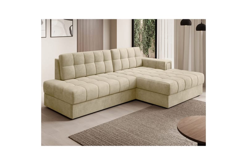 Sektionssofa Eltap Blezalt 240x150x82 cm - Monolith 04, Beige, Højre - Møbler - Sofaer - Sovesofaer