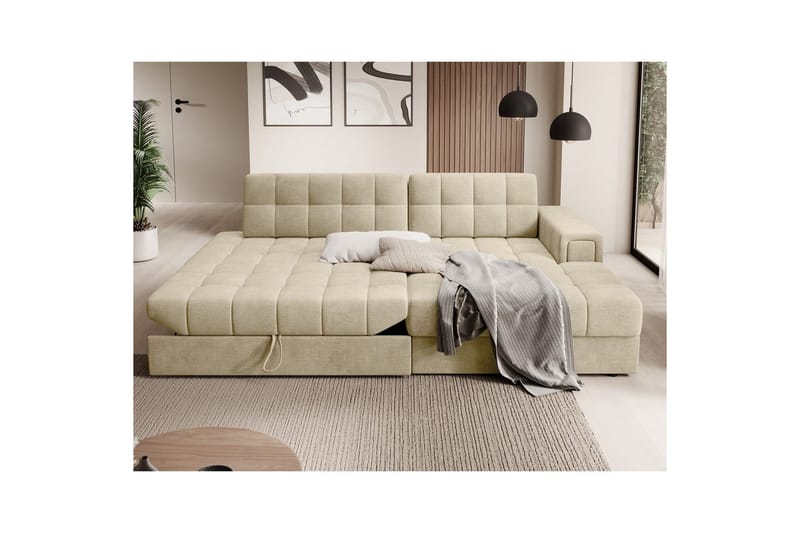 Sektionssofa Eltap Blezalt 240x150x82 cm - Monolith 04, Beige, Højre - Møbler - Sofaer - Sovesofaer