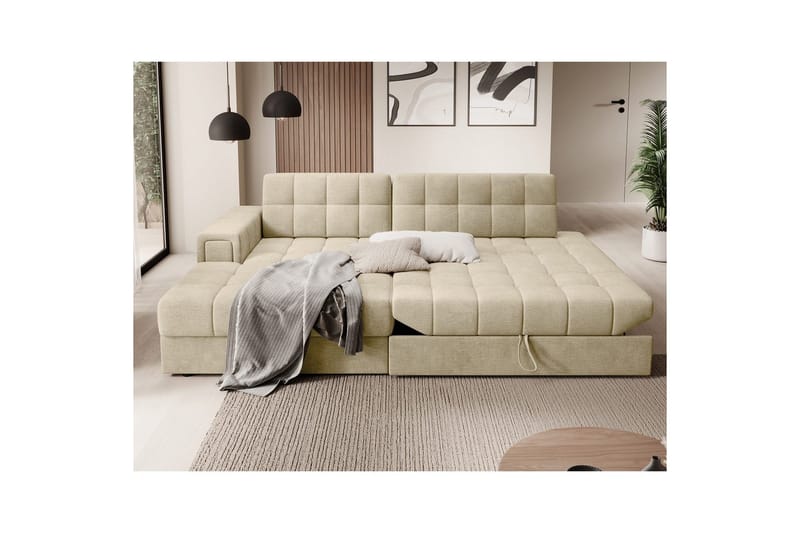 Sektionssofa Eltap Blezalt 240x150x82 cm - Monolith 04, Beige, Venstre - Møbler - Sofaer - Sovesofaer