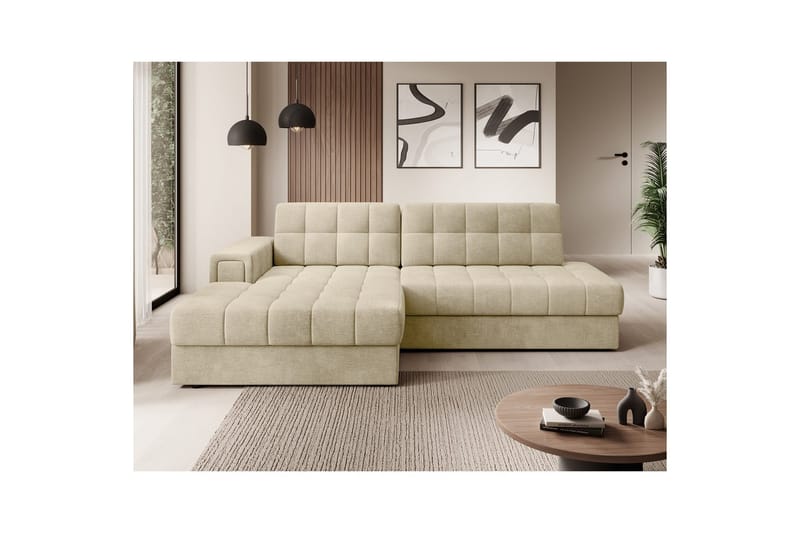 Sektionssofa Eltap Blezalt 240x150x82 cm - Monolith 04, Beige, Venstre - Møbler - Sofaer - Sovesofaer