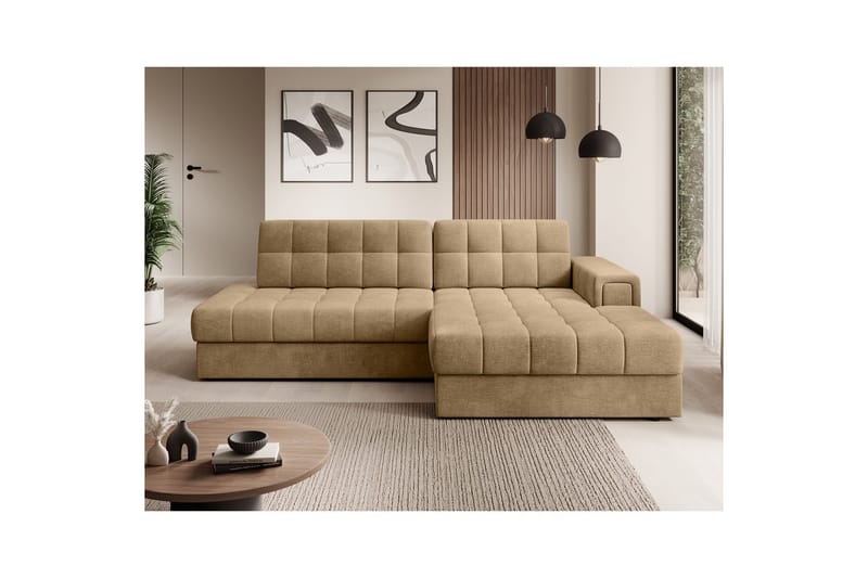 Sektionssofa Eltap Blezalt 240x150x82 cm - Monolith 09, Mørk Beige, Højre - Møbler - Sofaer - Sovesofaer