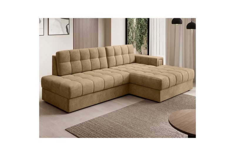 Sektionssofa Eltap Blezalt 240x150x82 cm - Monolith 09, Mørk Beige, Højre - Møbler - Sofaer - Sovesofaer