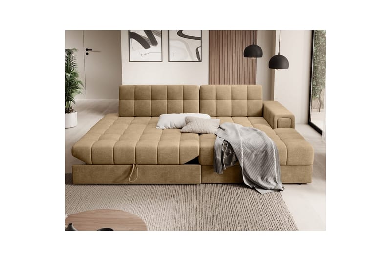 Sektionssofa Eltap Blezalt 240x150x82 cm - Monolith 09, Mørk Beige, Højre - Møbler - Sofaer - Sovesofaer