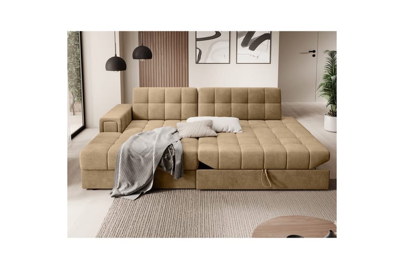 Sektionssofa Eltap Blezalt 240x150x82 cm - Monolith 09, Mørk Beige, Venstre - Møbler - Sofaer - Sovesofaer