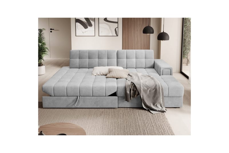 Sektionssofa Eltap Blezalt 240x150x82 cm - Monolith 84, Lys Grå, Højre - Møbler - Sofaer - Sovesofaer