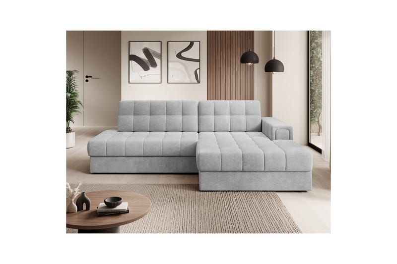 Sektionssofa Eltap Blezalt 240x150x82 cm - Monolith 84, Lys Grå, Højre - Møbler - Sofaer - Sovesofaer