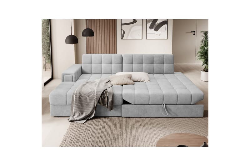 Sektionssofa Eltap Blezalt 240x150x82 cm - Monolith 84, Lys Grå, Venstre - Møbler - Sofaer - Sovesofaer