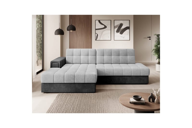 Sektionssofa Eltap Blezalt 240x150x82 cm - Monolith 84, Monolith 97, Lys Grå, Mørk Grå, Venstre - Møbler - Sofaer - Sovesofaer