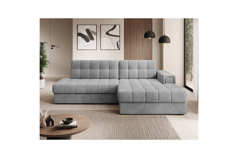 Sektionssofa Eltap Blezalt 240x150x82 cm - Monolith 85, Grå, Højre - Møbler - Sofaer - Sovesofaer