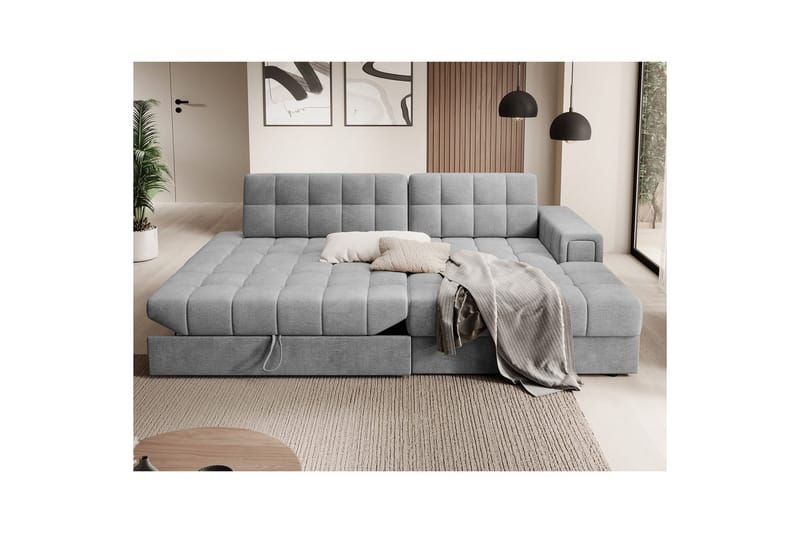 Sektionssofa Eltap Blezalt 240x150x82 cm - Monolith 85, Grå, Højre - Møbler - Sofaer - Sovesofaer