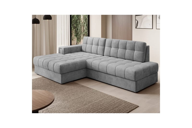 Sektionssofa Eltap Blezalt 240x150x82 cm - Monolith 85, Grå, Venstre - Møbler - Sofaer - Sovesofaer