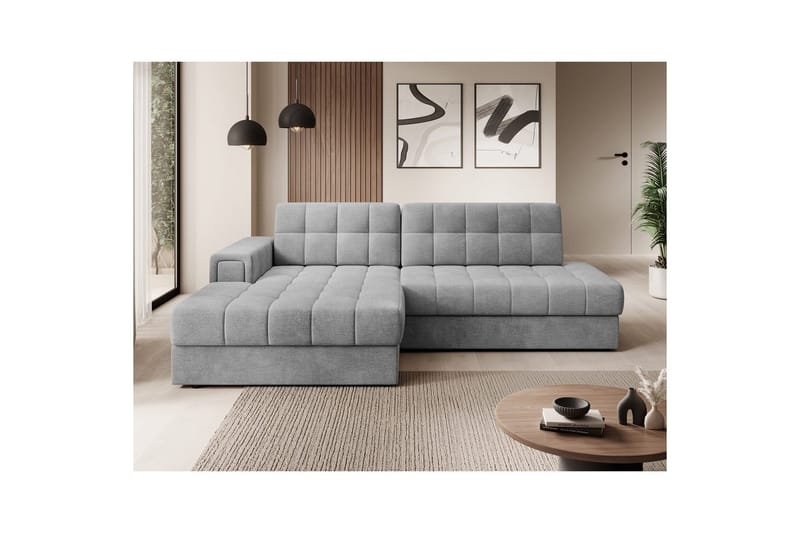 Sektionssofa Eltap Blezalt 240x150x82 cm - Monolith 85, Grå, Venstre - Møbler - Sofaer - Sovesofaer