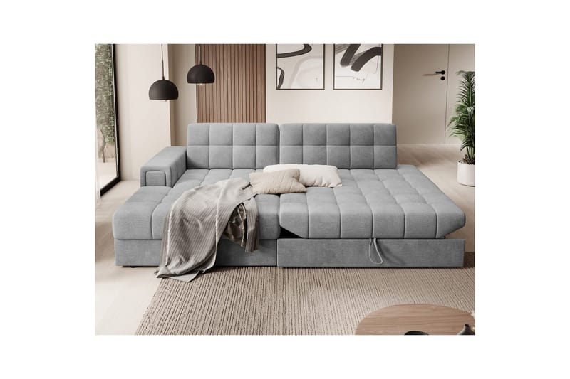 Sektionssofa Eltap Blezalt 240x150x82 cm - Monolith 85, Grå, Venstre - Møbler - Sofaer - Sovesofaer