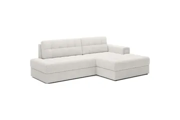 Sektionssofa Eltap Blezalt 240x150x82 cm - Royal 01, Hvid, Højre - Møbler - Sofaer - Sovesofaer