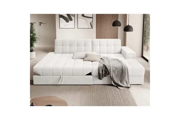 Sektionssofa Eltap Blezalt 240x150x82 cm - Royal 01, Hvid, Højre - Møbler - Sofaer - Sovesofaer