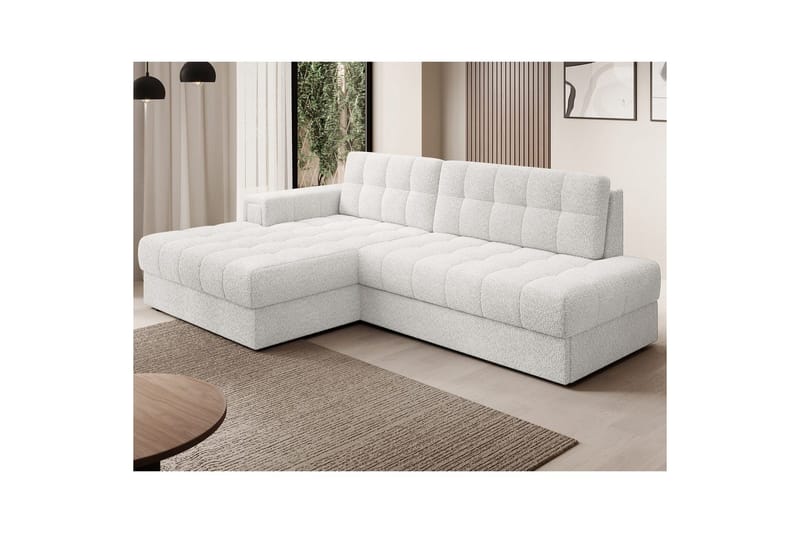 Sektionssofa Eltap Blezalt 240x150x82 cm - Royal 01, Hvid, Venstre - Møbler - Sofaer - Sovesofaer