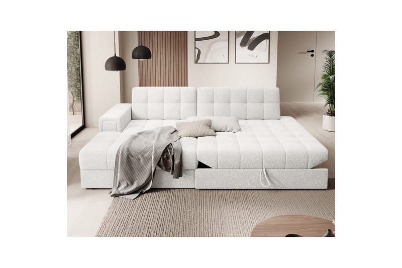 Sektionssofa Eltap Blezalt 240x150x82 cm - Royal 01, Hvid, Venstre - Møbler - Sofaer - Sovesofaer