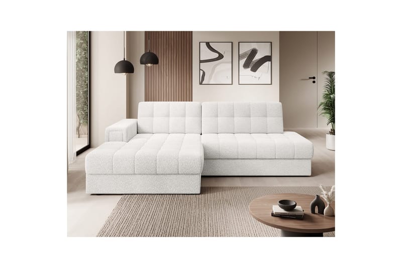 Sektionssofa Eltap Blezalt 240x150x82 cm - Royal 01, Hvid, Venstre - Møbler - Sofaer - Sovesofaer